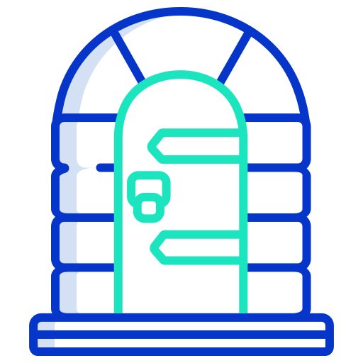 Unique cave-style bedroom